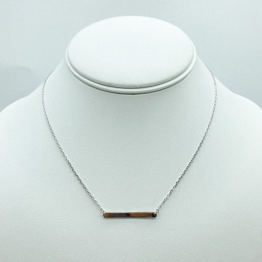 Engraveable bar necklace