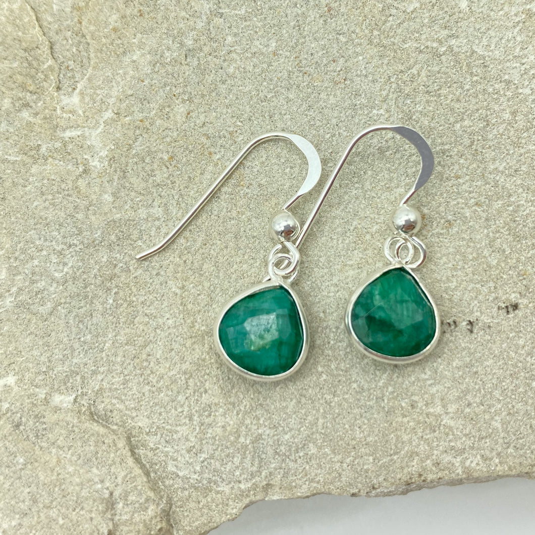 Emerald drop earrings