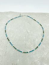Load image into Gallery viewer, Blue lagoon beaded necklace.
