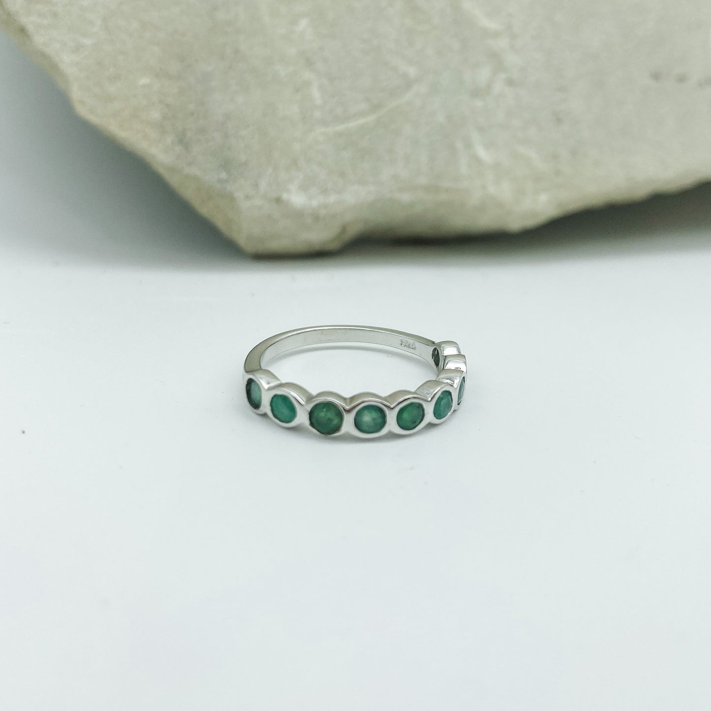 Emerald band ring